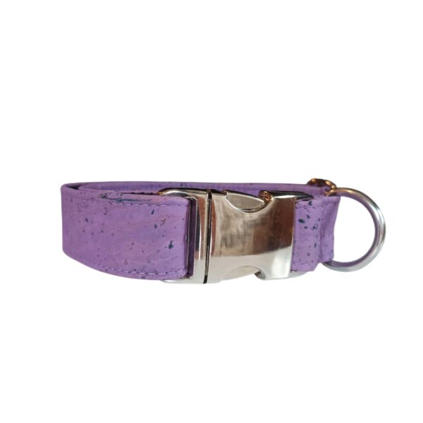 Collier en cuir de liège Violet – Image 2