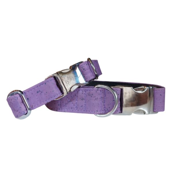 Collier en cuir de liège Violet – Image 3