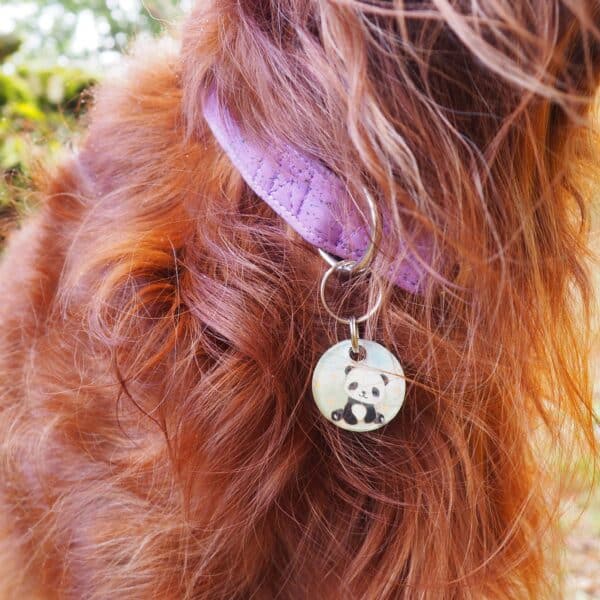 Collier en cuir de liège Violet – Image 5