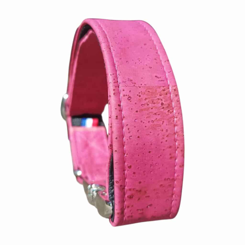Collier en cuir de liège Rose